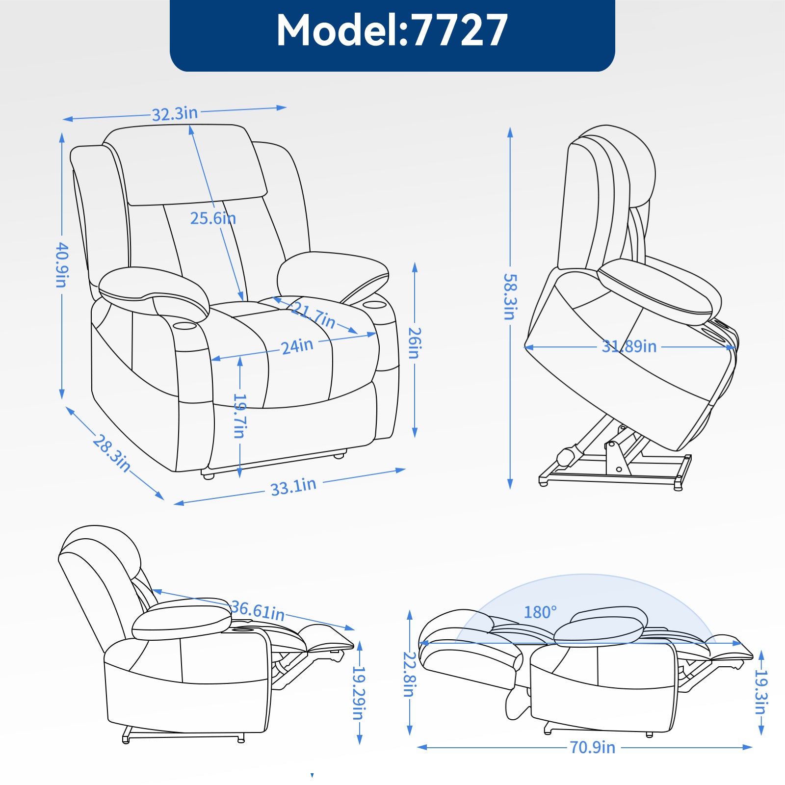 Dual Motor Infinite Position Up to 350 LBS Leatheraire Power Lift Recliner Chair, Heavy Duty Motion Mechanism with 8-Point Vibration Massage and Lumbar Heating, Stainless steel Cup Holders, Brown