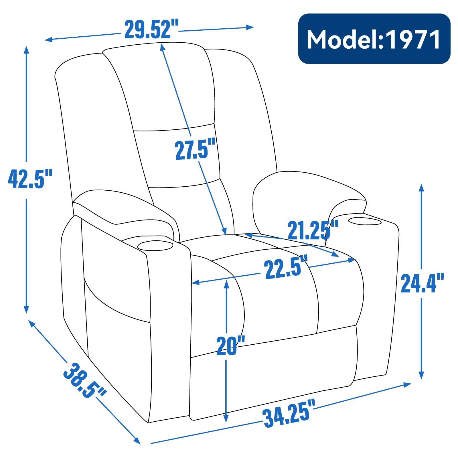 EMON'S Large Power Lift Recliner Chair with Massage and Heat for Elderly, Overstuffed Wide Recliners, Heavy Duty Motion Mechanism with USB and Type C Ports, 2 Steel Cup Holders, Gray - Value Lift Chairs 