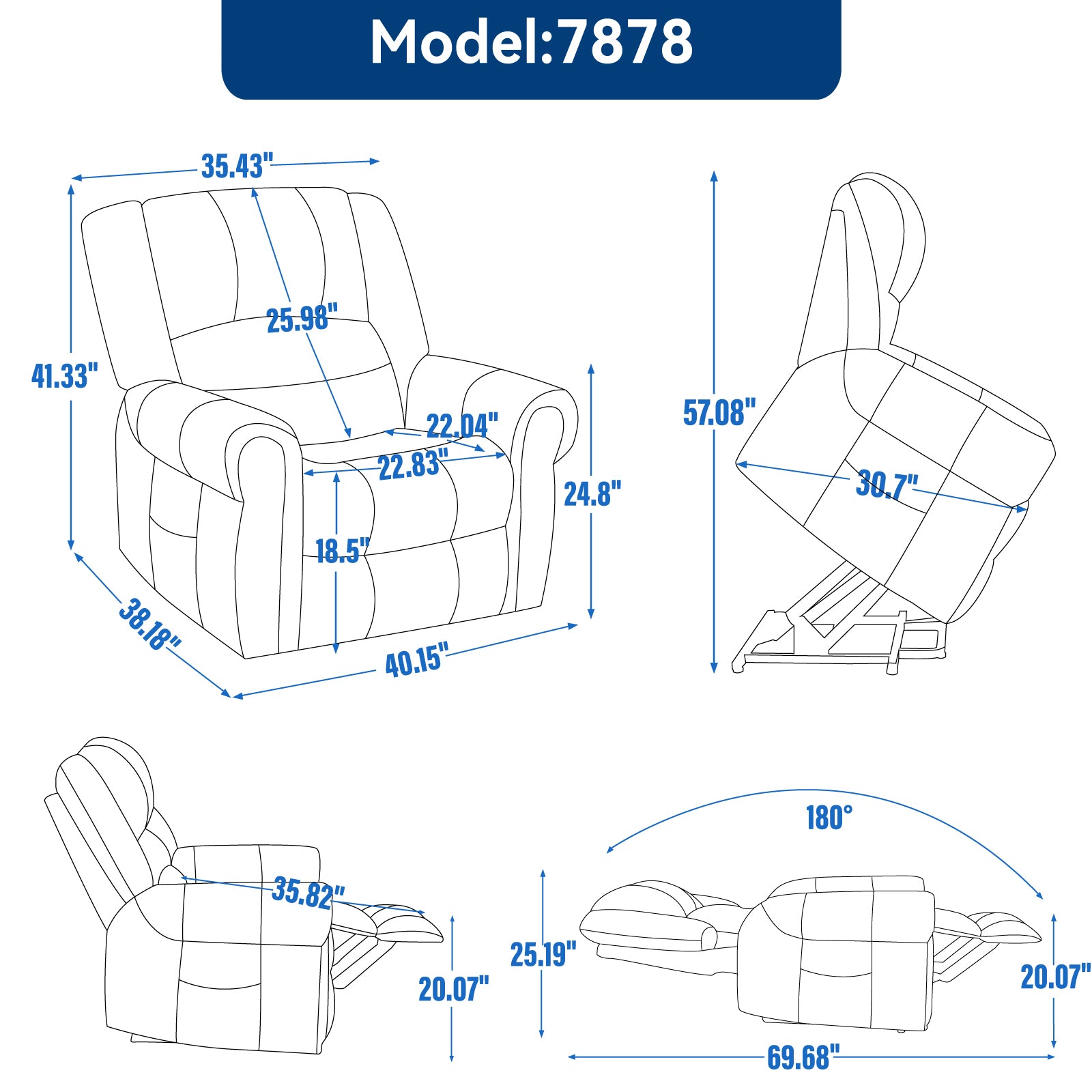 Power Lift Recliner Chair Heat Massage Dual Motor Infinite Position Up to 350 LBS, Faux Leather, Heavy Duty Motion Mechanism with USB Ports, Brown - Value Lift Chairs 