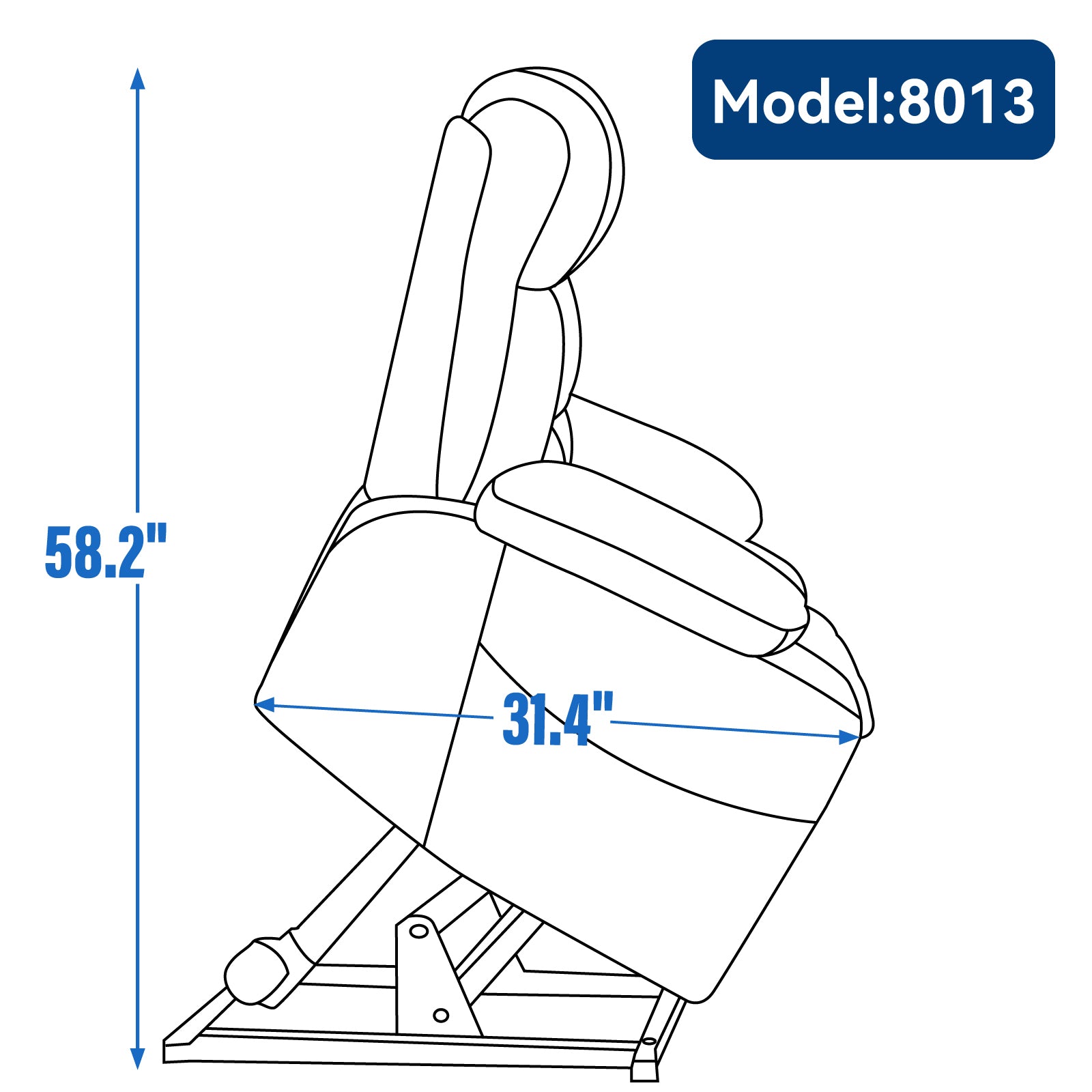 Blue Dual Motor Infinite Position Up to 350 LBS Chenille Power Lift Recliner Chair, Heavy Duty Motion Mechanism with 8-Point Vibration Massage and Lumbar Heating, Dual Cup Holders