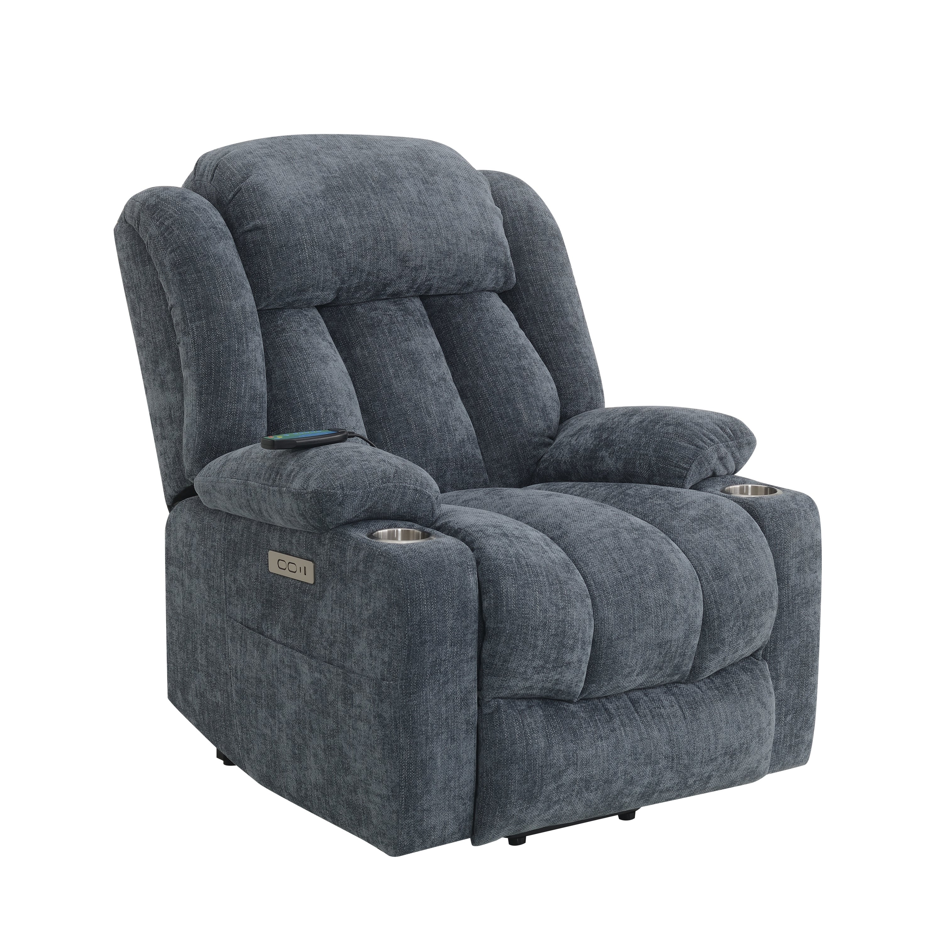 ACME Omarion Power Recliner w/Lift, Heating & Massage, Blue Velvet LV02996 - Value Lift Chairs 