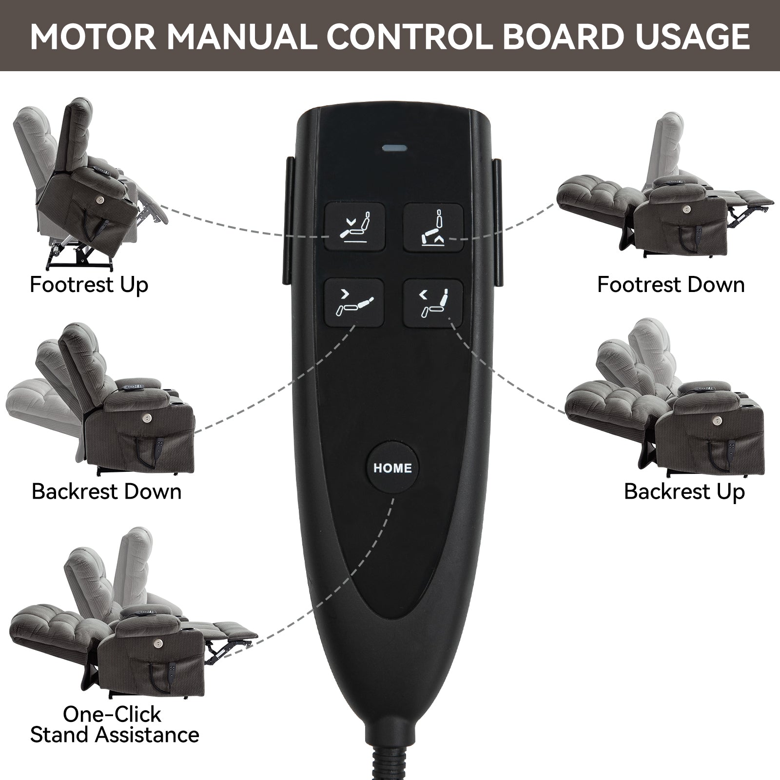 Grey Dual Motor Infinite Position Up to 350 LBS Chenille Power Lift Recliner Chair, Heavy Duty Motion Mechanism with 8-Point Vibration Massage and Lumbar Heating, Dual Cup Holders