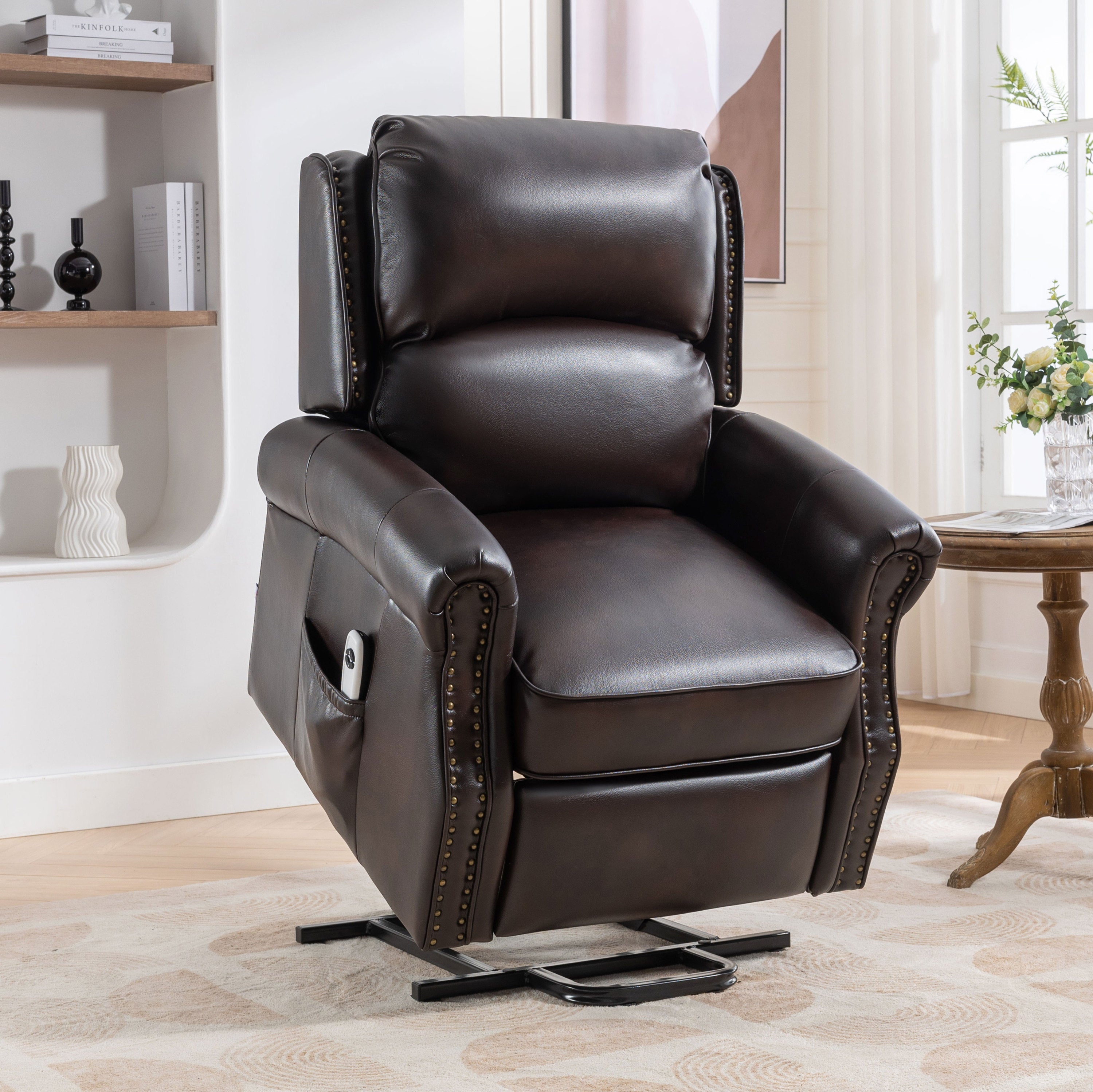 Lehboson Lift Recliner Chair, Electric Power Lift Recliner Chair for Elderly, (Brown)