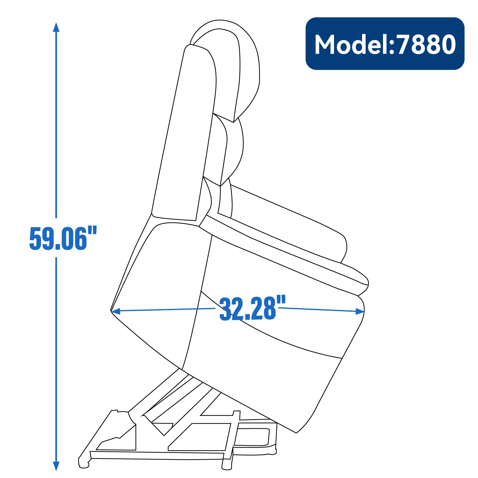 Brown Infinite Position Layflat Power Lift Chair.