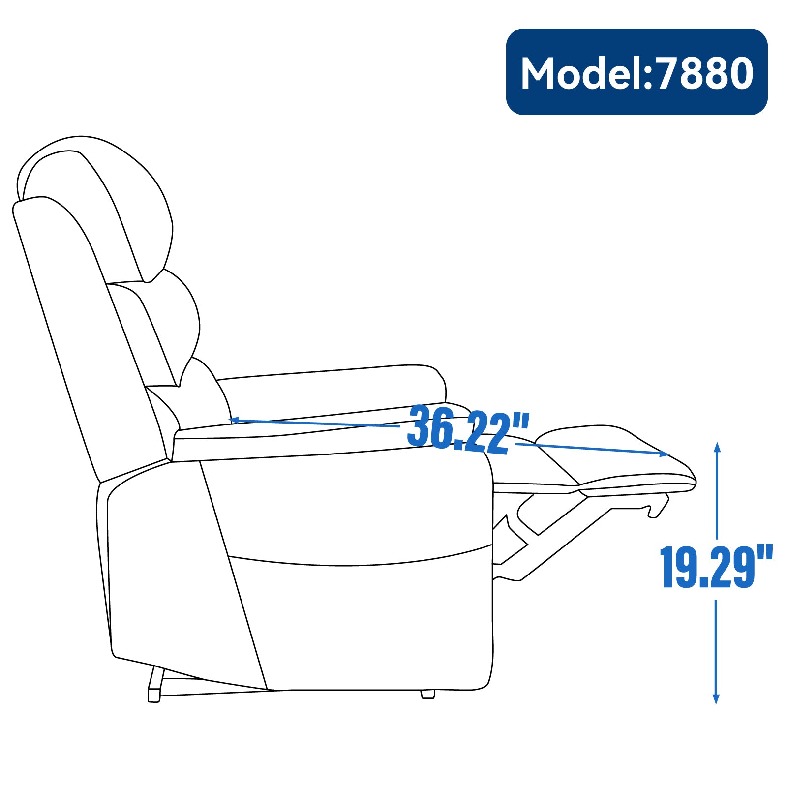 Brown Infinite Position Layflat Power Lift Chair.