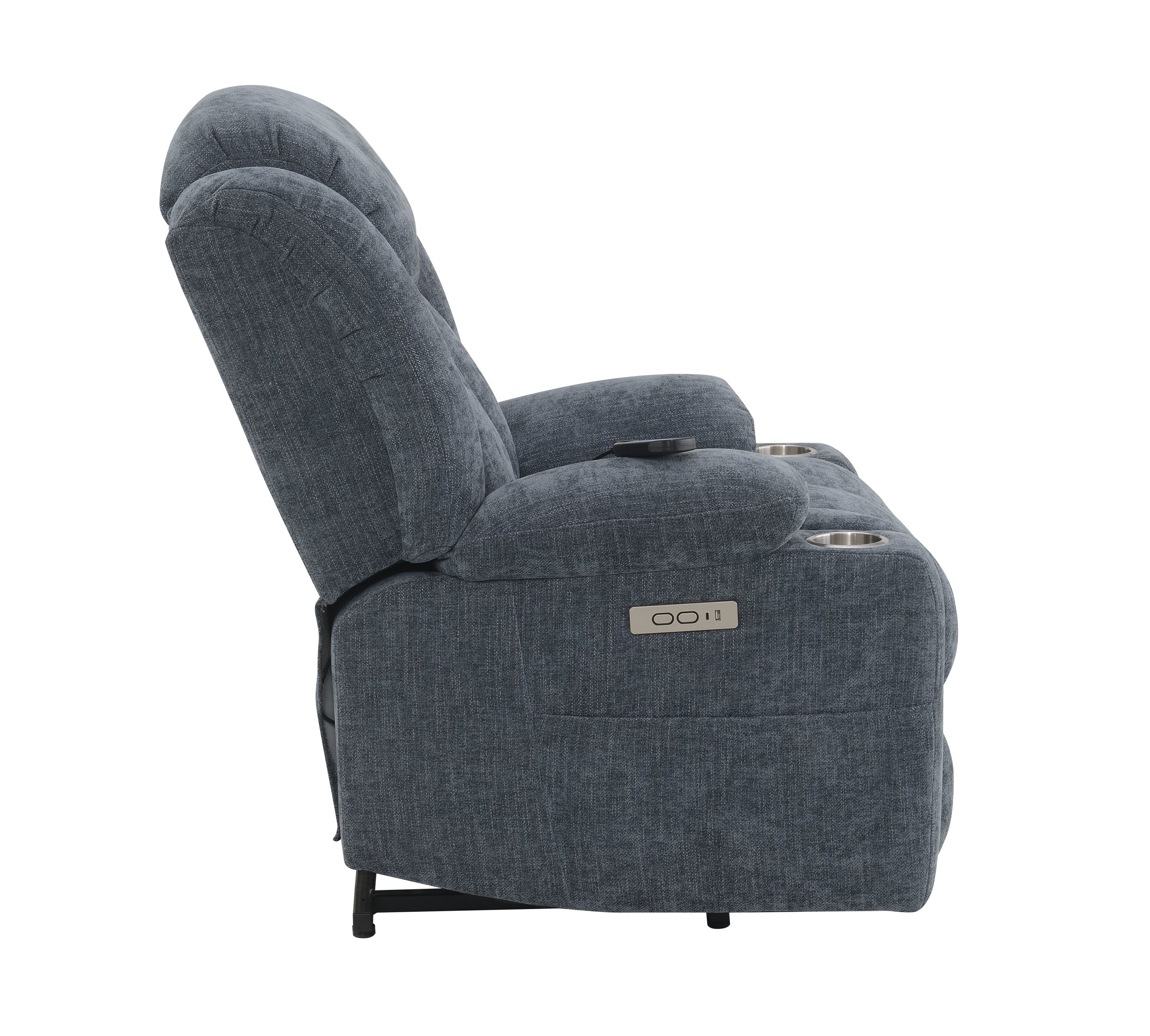 ACME Omarion Power Recliner w/Lift, Heating & Massage, Blue Velvet LV02996 - Value Lift Chairs 