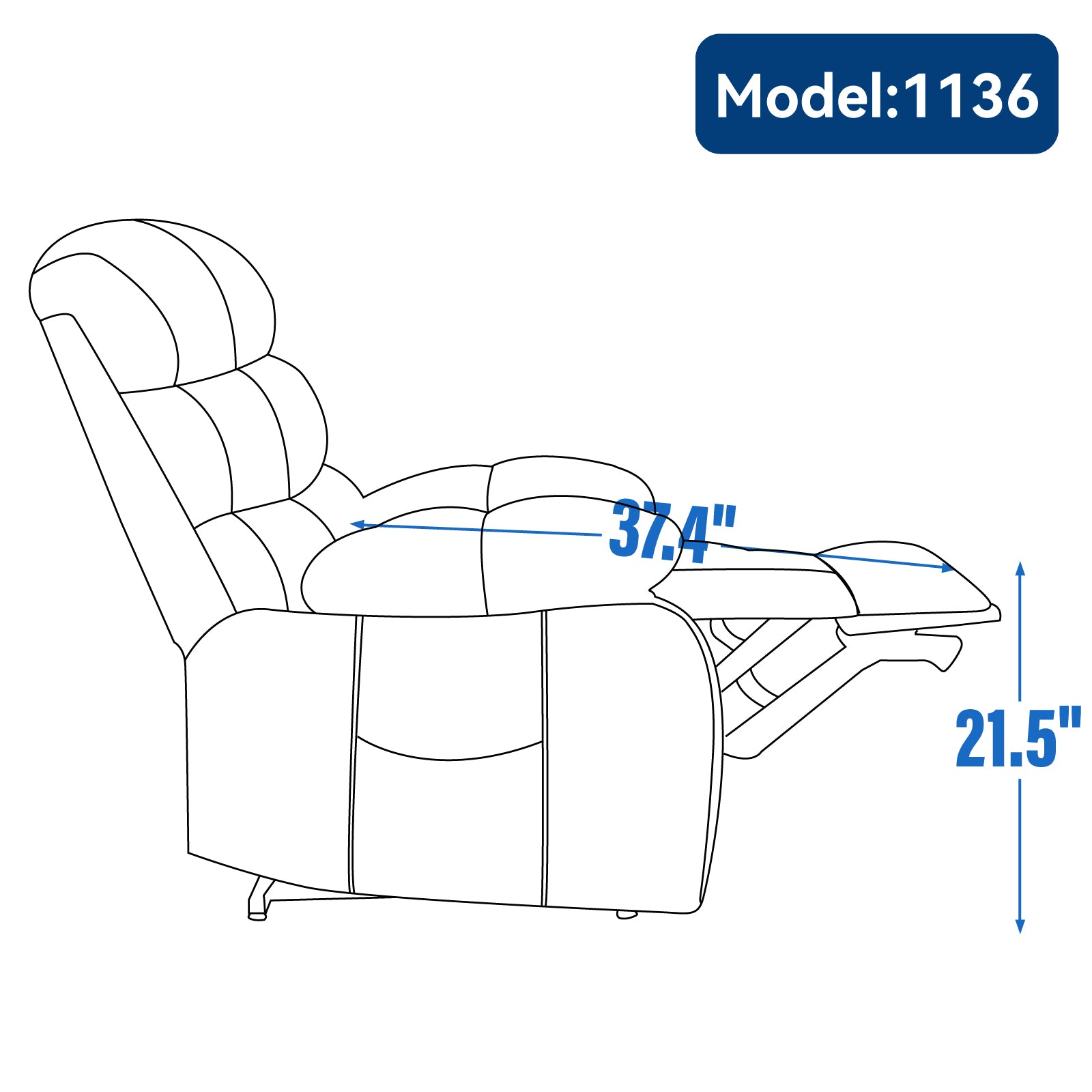 Oversized Chenille  Lift Recliner Chair with  Massage and Lumbar Heating