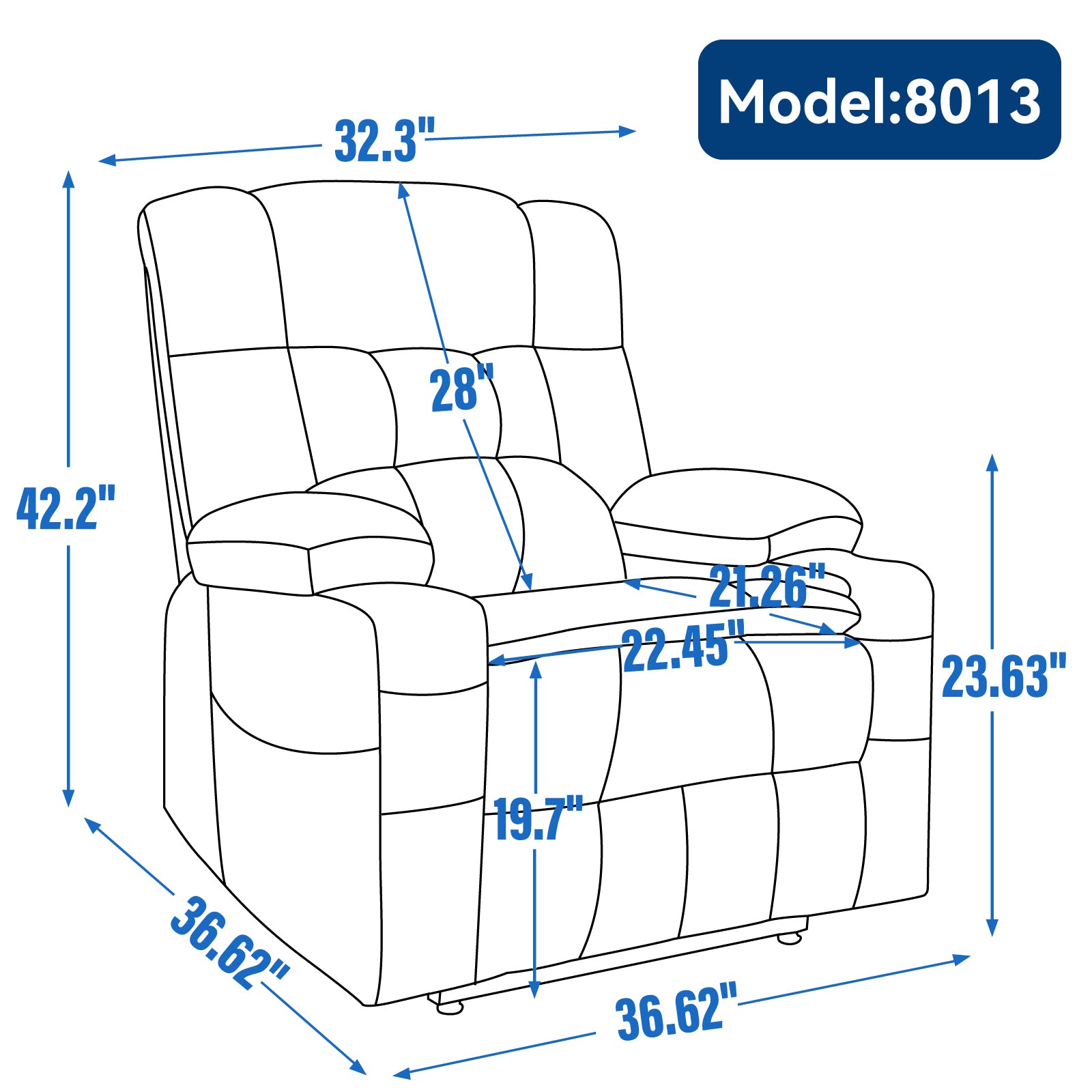 Brown Infinite Position Layflat Power Lift Chair. Chenille Fabric